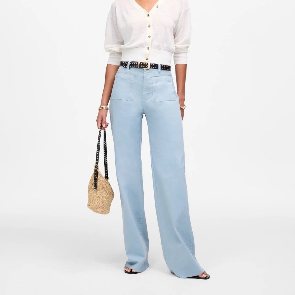 The Emmett Wide-Leg Pant Patch Pocket Edition Sky Blue Horizon Lightspun Size 32